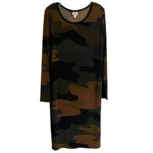 LuLaRoe Debbie Army Camo Dress